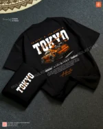 Tokyo Underground Drop Shoulder Black T-shirt
