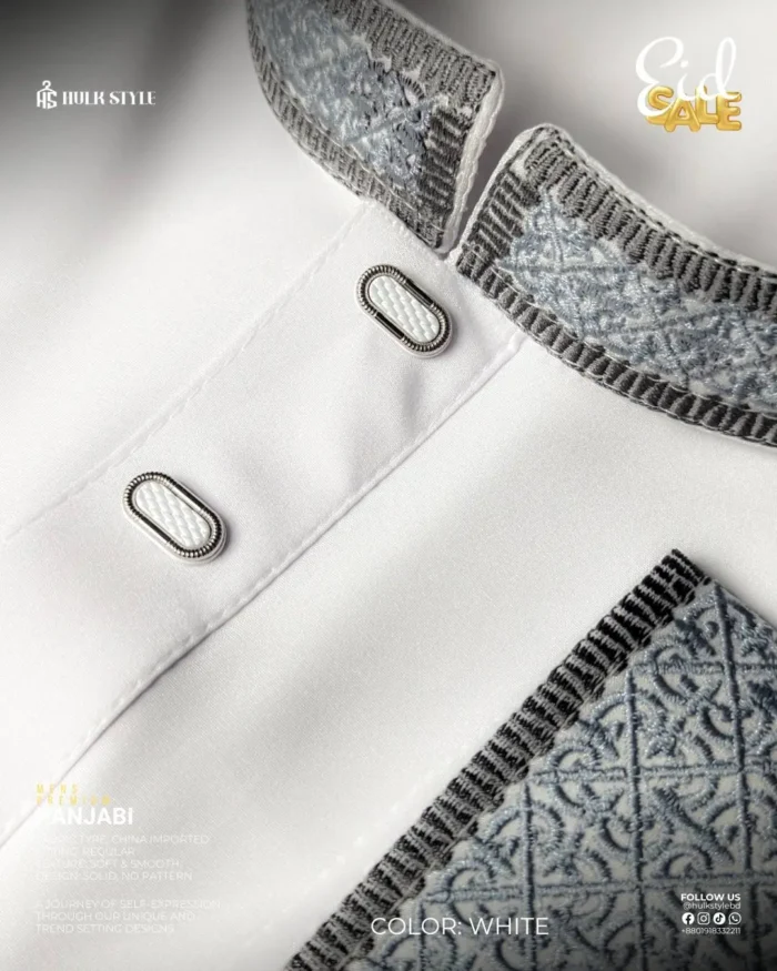 Premium Panjabi for Men - HulkStyle Panjabi collection | White