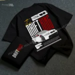 The Drift King Drop Shoulder Black T-shirt