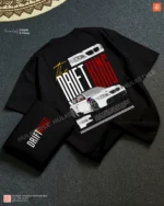 The Drift King Drop Shoulder Black T-shirt