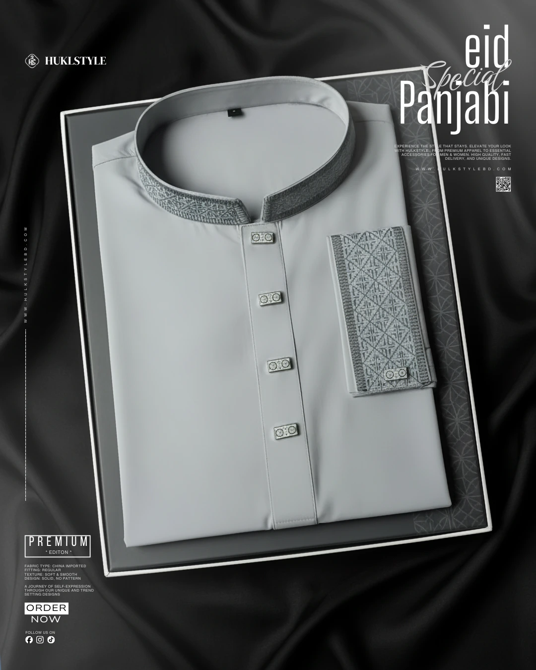 Premium Panjabi for Men - HulkStyle Panjabi collection | Gray Premium Panjabi for Men - HulkStyle Panjabi collection | Gray