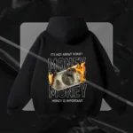 Hulkstyle Black Hoodie Money Is Important