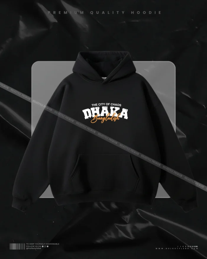 Hulkstyle Black Hoodie The City of Chaos Dhaka