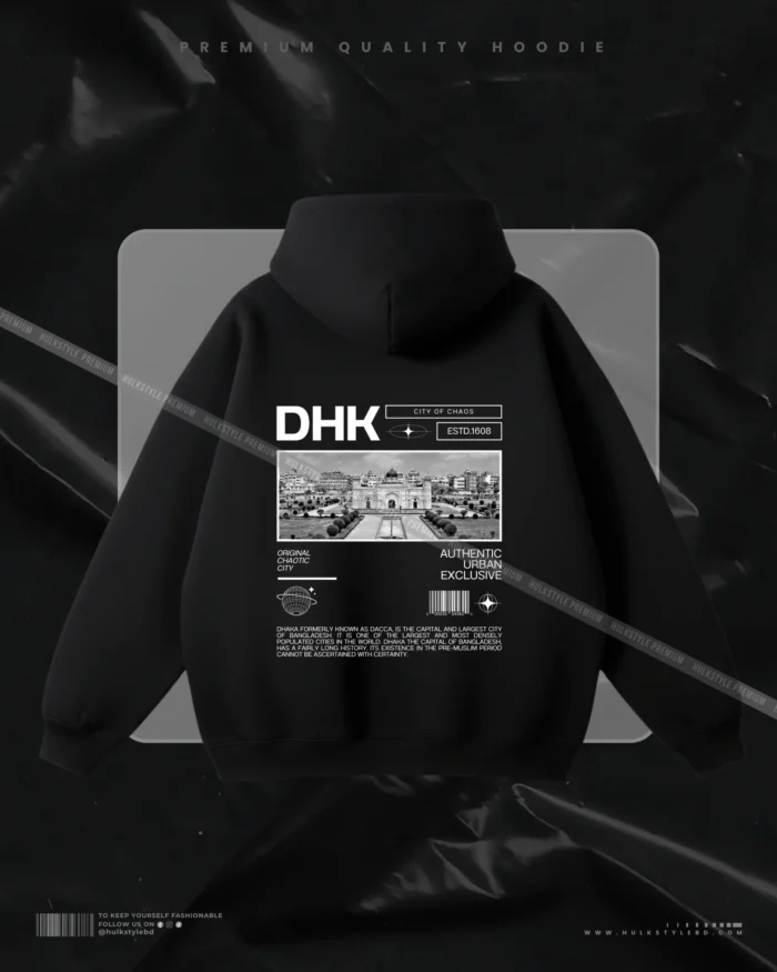 Hulkstyle Black Hoodie The City of Chaos Dhaka