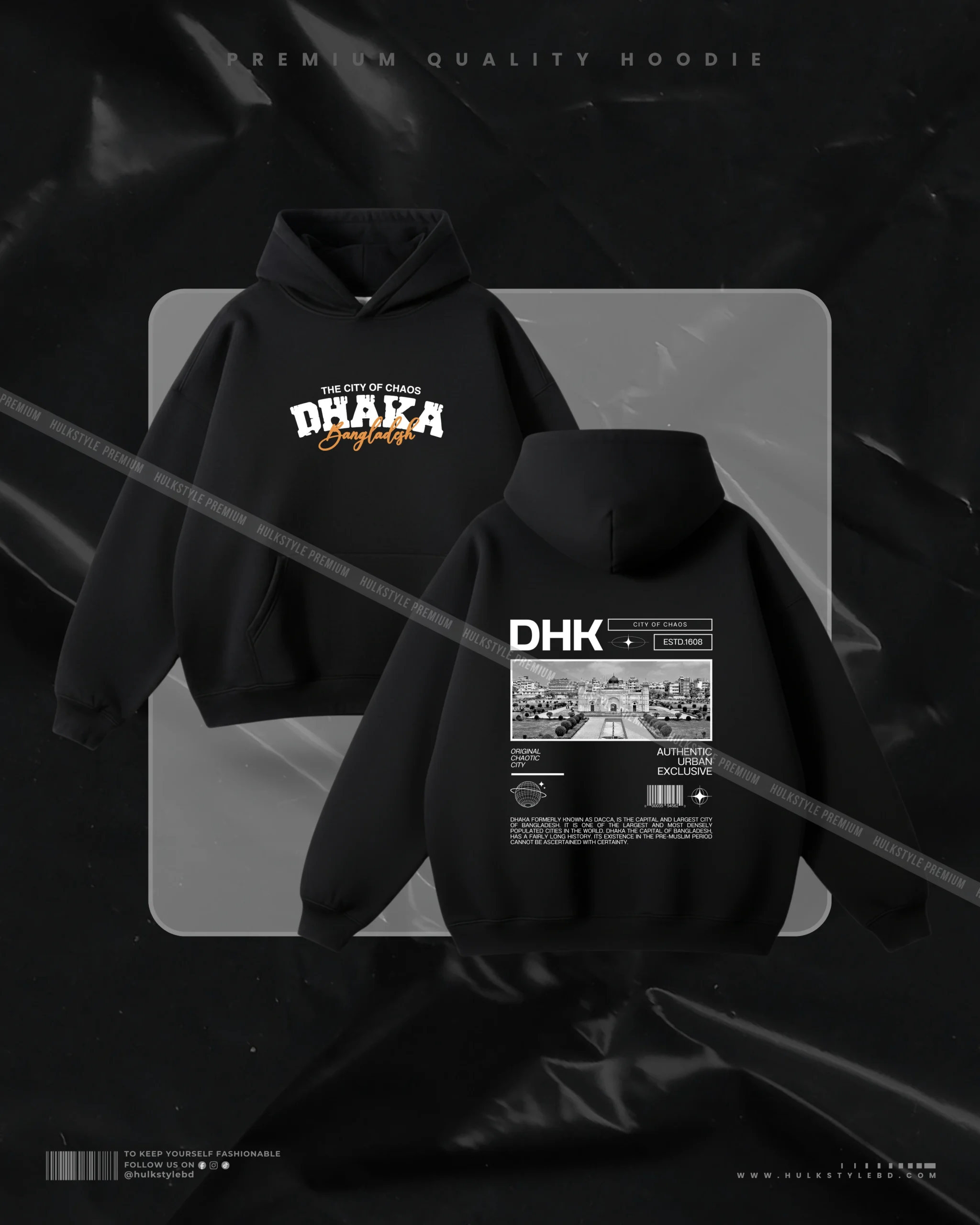 Hulkstyle Black Hoodie The City of Chaos Dhaka Hulkstyle Black Hoodie The City of Chaos Dhaka