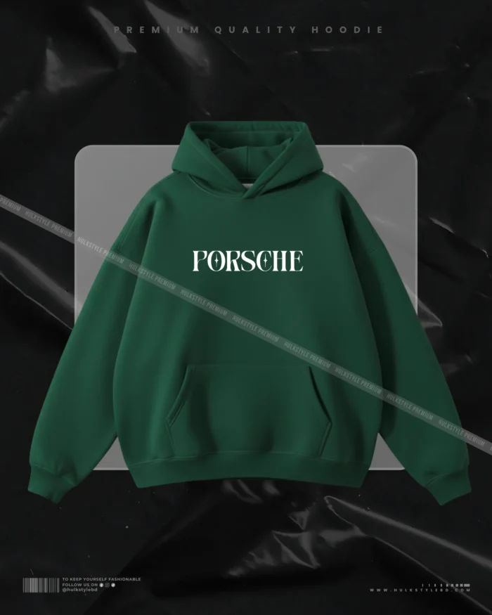 Hulkstyle Black Hoodie Porsche Green 911 RS