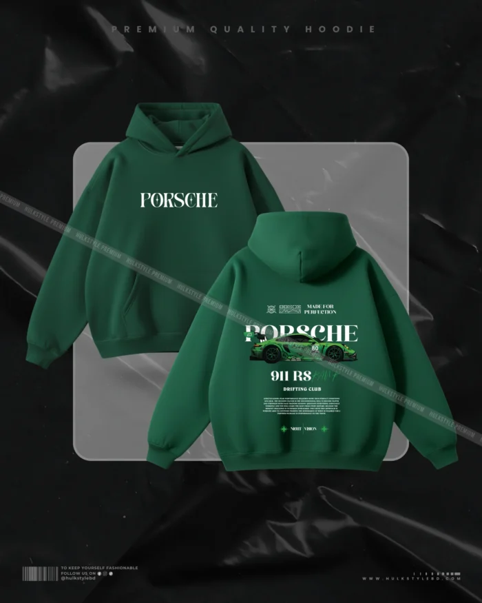 Porsche Green 911 RS Hoodie - Image 9
