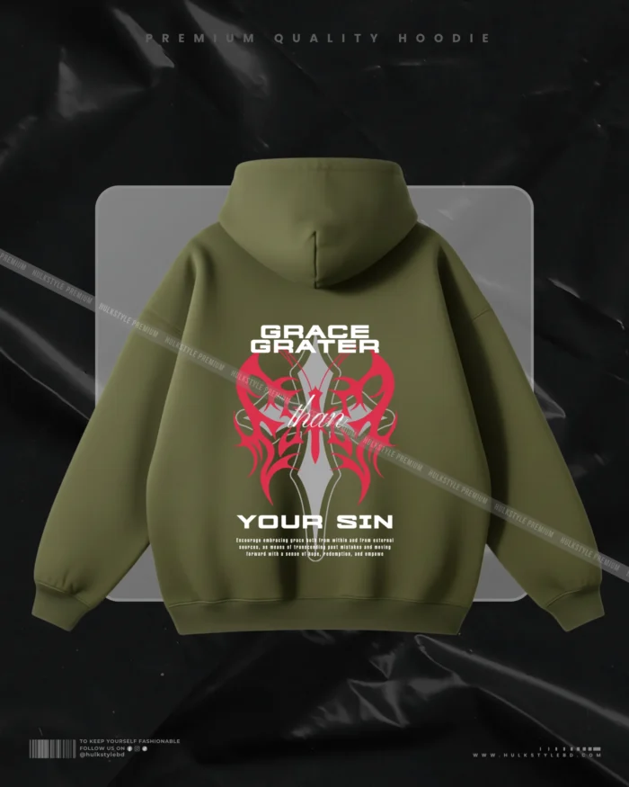 Hulkstyle Olive Hoodie Grace Grater