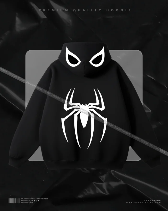 Hulkstyle Spider Hooded Black Hoodie