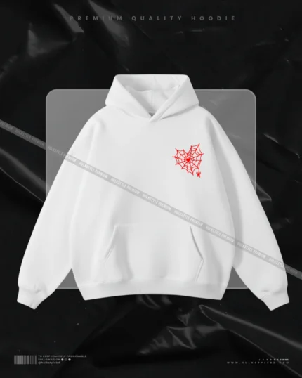 Hulkstyle Spider Hooded White Hoodie