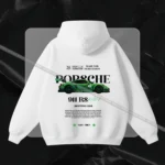 Hulkstyle White Hoodie Porsche Green 911 RS