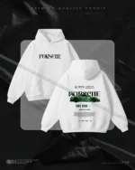 Hulkstyle White Hoodie Porsche Green 911 RS