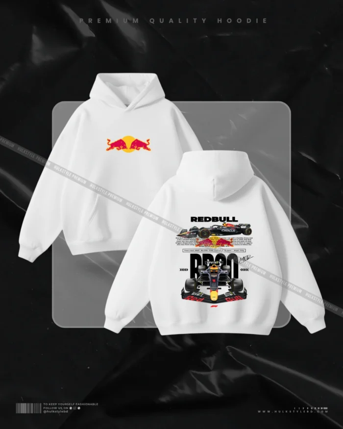 Hulkstyle White Hoodie Redbull F1