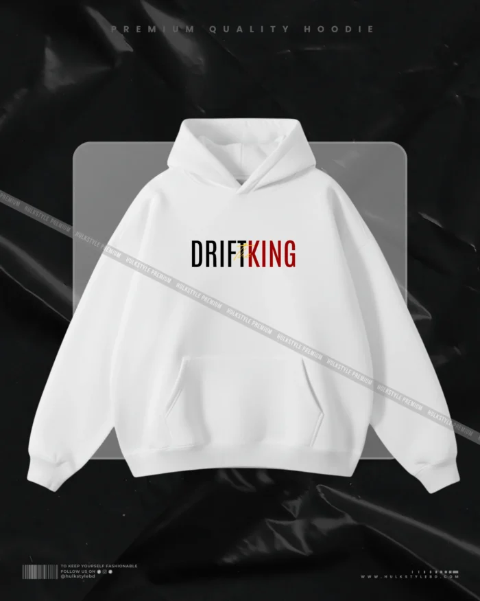 Hulkstyle White Hoodie The Drift King