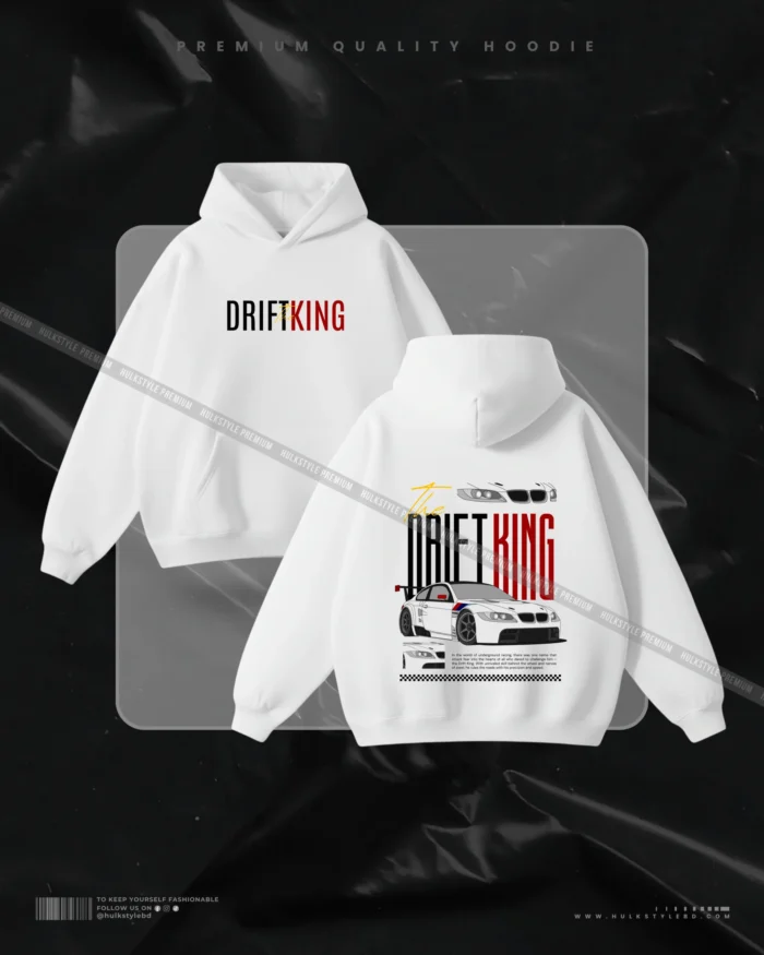 Hulkstyle White Hoodie The Drift King