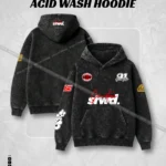 "STWD" Print Premium Acid Wash Hoodie