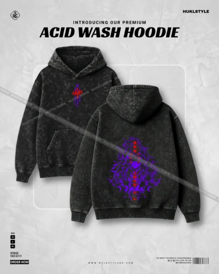 Hulkstyle Purple Mystic Acid Wash Hoodie