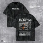 Palestine Acid Wash T-shirt | Drop Shoulder Men's Tee | HulkstyleBD