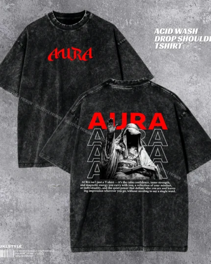 Aura Acid Wash T-shirt | Drop Shoulder Men's Tee | HulkstyleBD