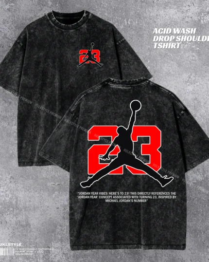 Jordan Year Acid Wash T-shirt | Drop Shoulder Men's Tee | HulkstyleBD