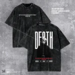 Death Graphic Acid Wash T-shirt | Vintage Skull Drop Shoulder | HulkstyleBD