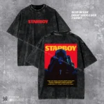 Starboy Acid Wash T-shirt | The Weeknd Aesthetic Tee | HulkstyleBD
