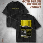 Premium Grand Tour Racing Acid Wash Tee - Vintage Drop Shoulder Tshirt