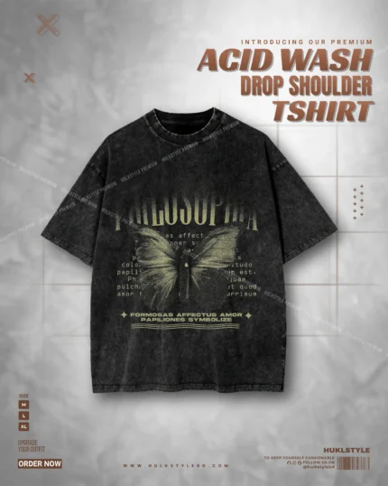 Philosophia Acid Wash T-shirt | Stoic Greek Aesthetic Tee | HulkstyleBD