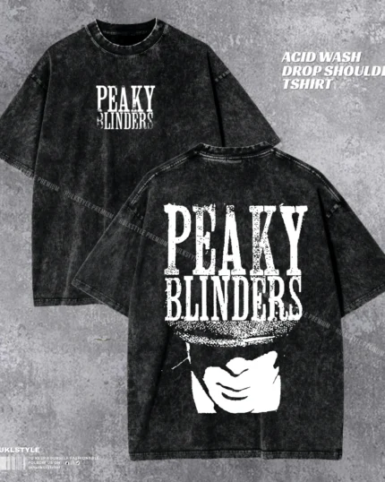 Peaky Blinders Acid Wash T-shirt | Thomas Shelby Drop Shoulder | HulkstyleBD