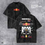 Red Bull Racing Acid Wash T-shirt | F1 Oracle Graphic Drop Shoulder | HulkstyleBD