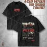 Acid Wash Drop Tee - Yamaha R15 Graphic Drop Shoulder Tshirt for Men