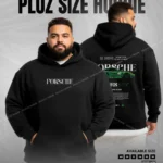 Men's Plus Size Hoodie - Green Porsche Printed