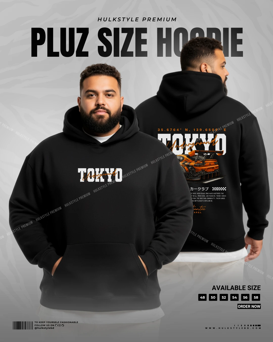 Men's Plus Size Hoodie – Tokyo Underground