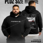 Porsche Graphic Plus Size Hoodie for Men