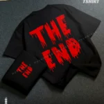 Drop shoulder tshirt for men - The End Black Premium Oversized streetwear | Hulktylebd