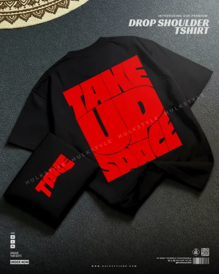 Drop shoulder tshirt for men - Taken Premium Oversized streetwear | Hulktylebd