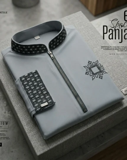 Modern Zipper Panjabi BD - Hulkstyle New Panjabi for Men | Light Gray