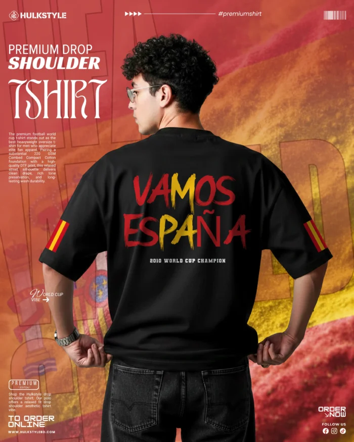 Vibrant Fan Expression: Spain Football World Cup T-Shirt