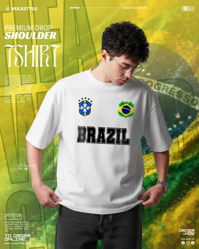 Brazil Neymar Edition T-Shirt, Crafted as the Best Heavyweight Oversize T-Shirt for Men