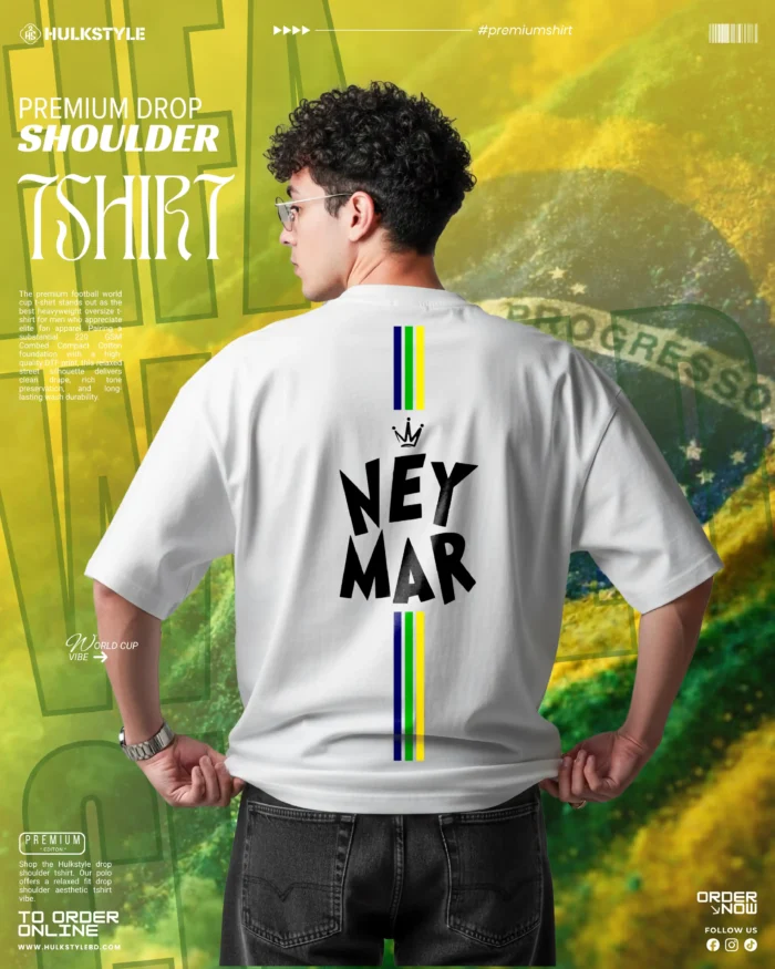Brazil Neymar Edition T-Shirt, Crafted as the Best Heavyweight Oversize T-Shirt for Men