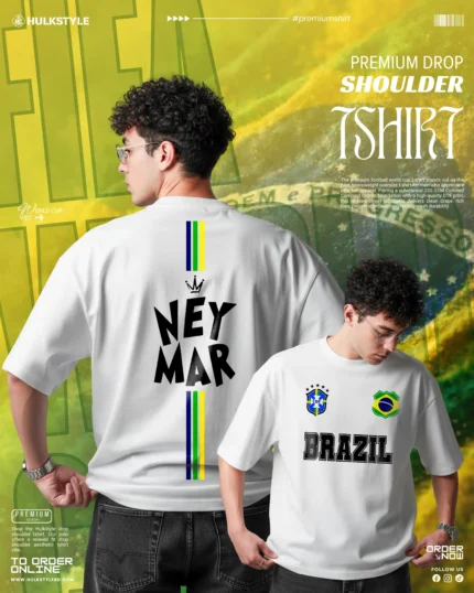 Brazil Neymar Edition T-Shirt, Crafted as the Best Heavyweight Oversize T-Shirt for Men