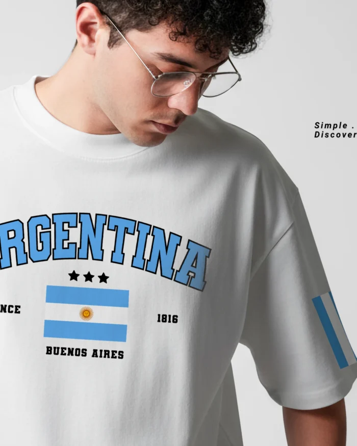 Vamos Argentina Football Team T-Shirt – Best Heavyweight Oversize Tshirt T-Shirt for Men