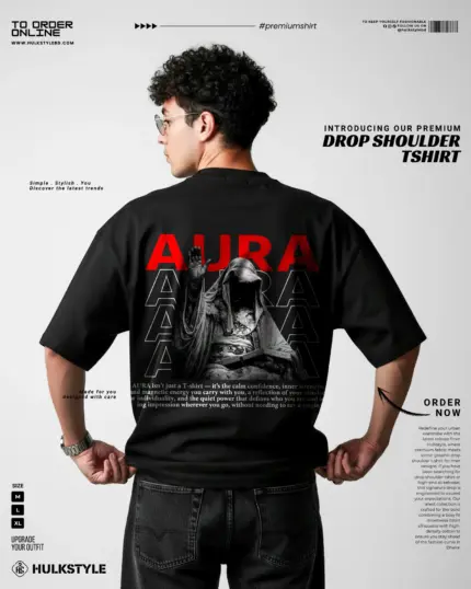 Aura Graphical Tshirt: The Ultimate Essential for Your Drop Shoulder T Shirt Outfit
