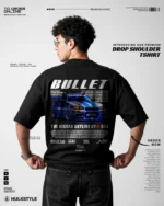 Bullet Nissan Printed: The Ultimate Drop Shoulder T-Shirt Aesthetic for Streetwear