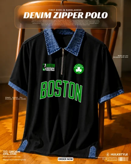 Boston Premium Summer Polo T Shirts for Men with Denim Style