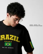 Brazil Football Team World Cup Edition Drop Shoulder T-Shirt