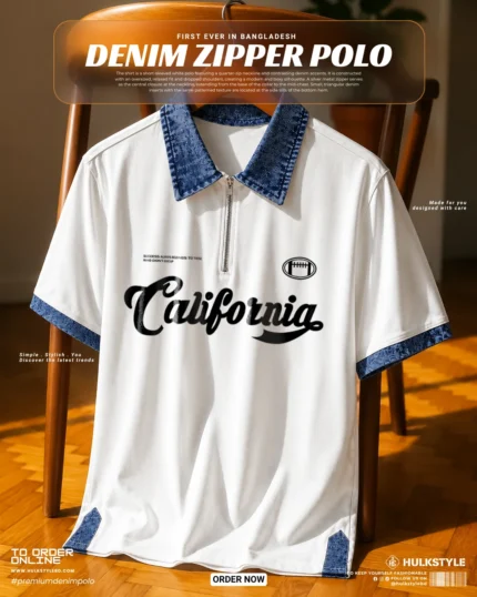 California: Shop the Latest Denim Collar Polo Tshirt Collection