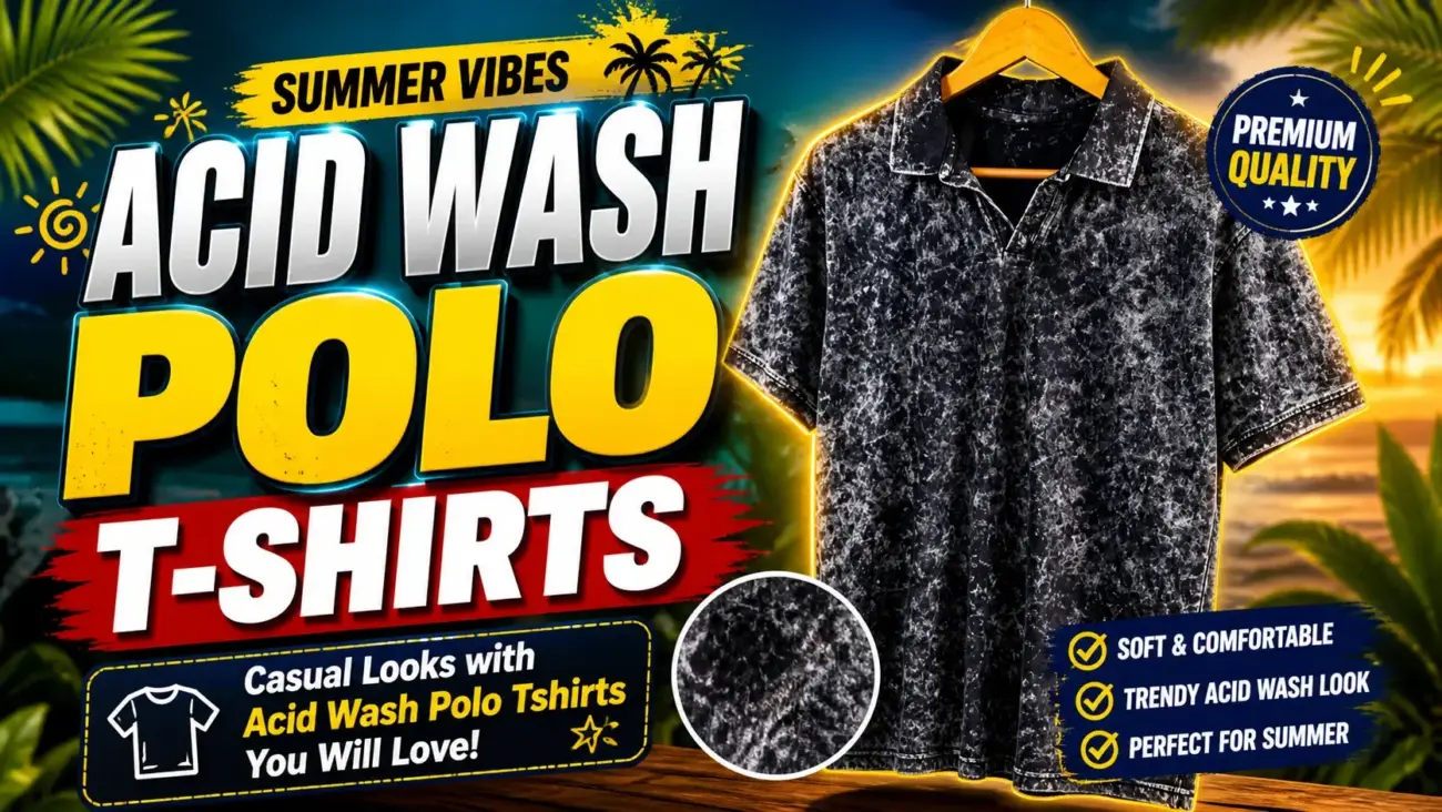 Summer Outfit Ideas with Acid Wash Polo T-Shirts