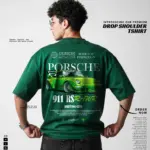 Porsche 911 Green: Premium Drop Shoulder T-Shirt Men’s Streetwear