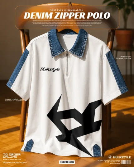 Hulkstyle Special Edition Polo: Premium Men's Denim Collar Polo T Shirt